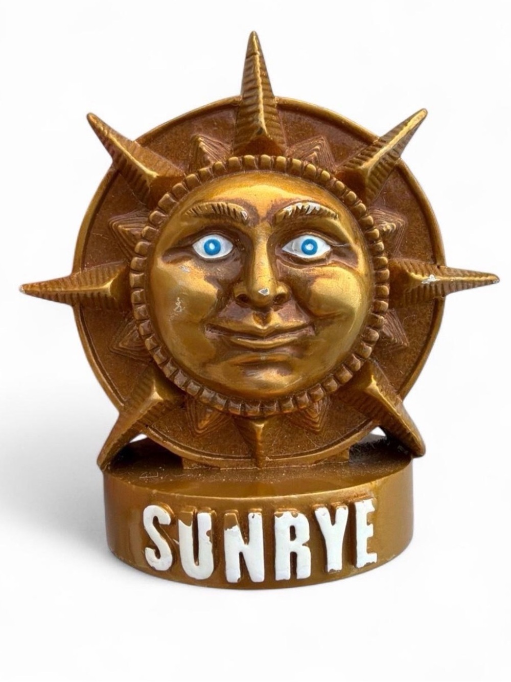 Red Hook SunRye Celestial Sun Face Beer Tap Handle Topper Blue Eyes